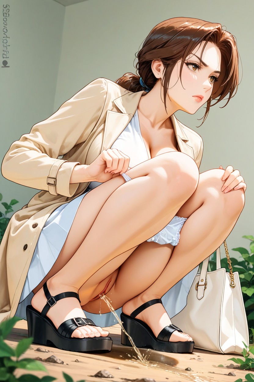Detailed Hd Pussy, Soft Shadows, Peeing In Bushes Hentai IA
