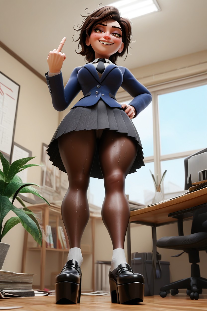 Brunette, Cute, Slut Hentai AI Porn