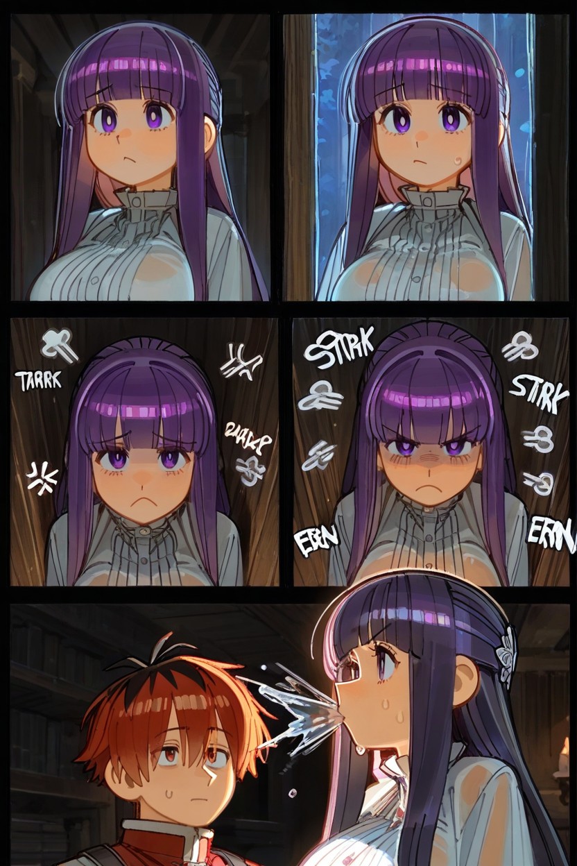 Stark Is Saddened Because Fern Is Pouting, Culo Mediano, Comic Hentai IA