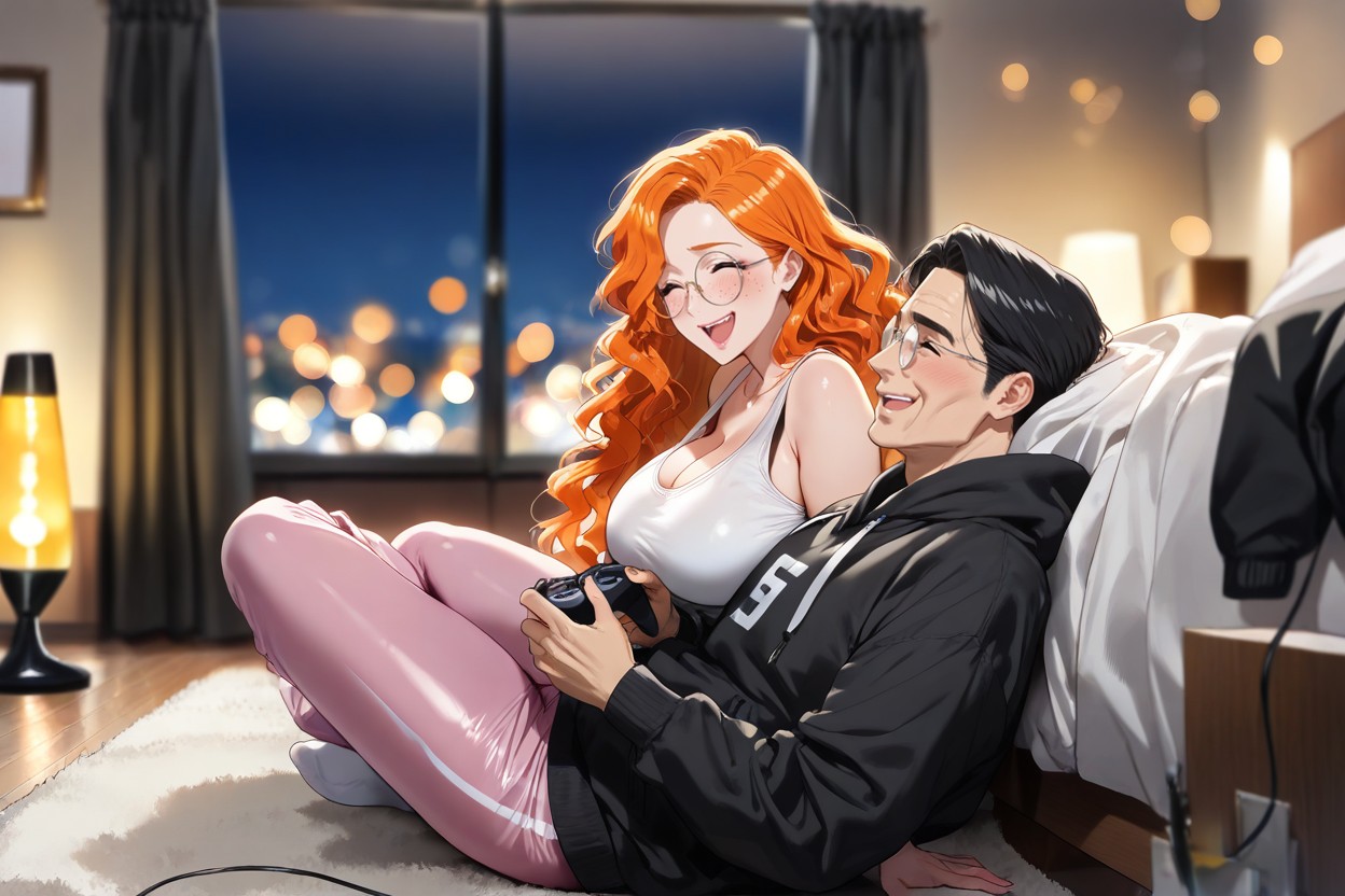 Holding Game Controller, Bedroom, Bokeh Hentai AI Porn