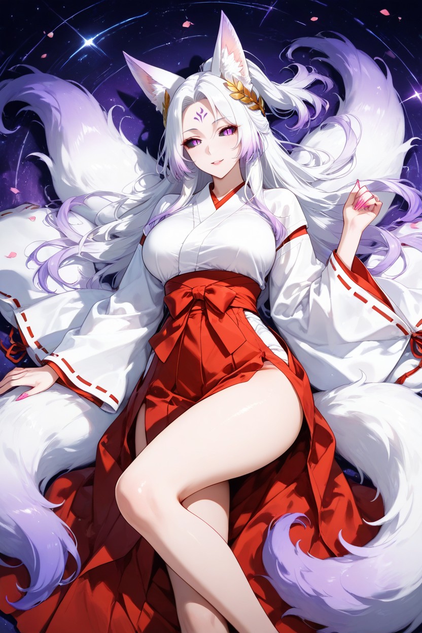 Tail, Mystical Atmosphere, Laying Hentai AI Porn