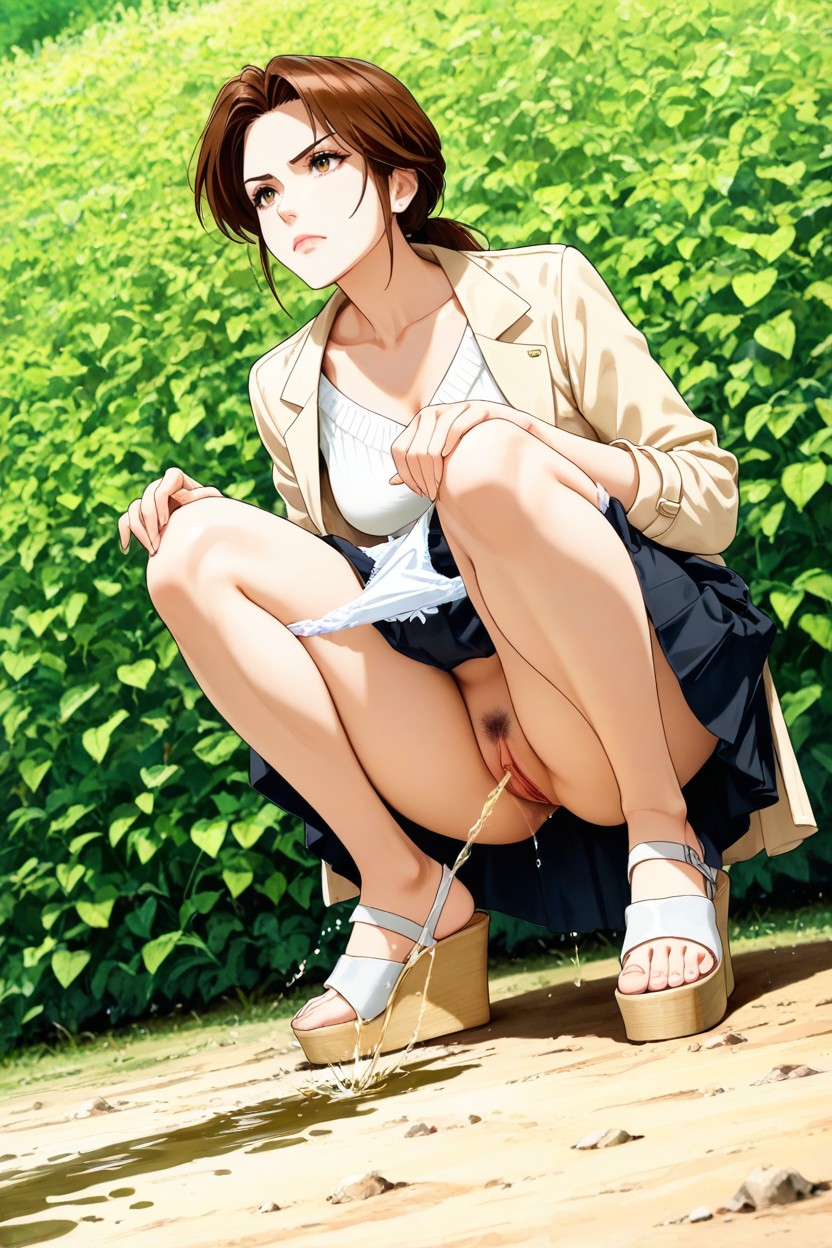 Detailed Hd Pussy, Elbows On Her Knees, Lara Croft Teacher Hentai AI Porn