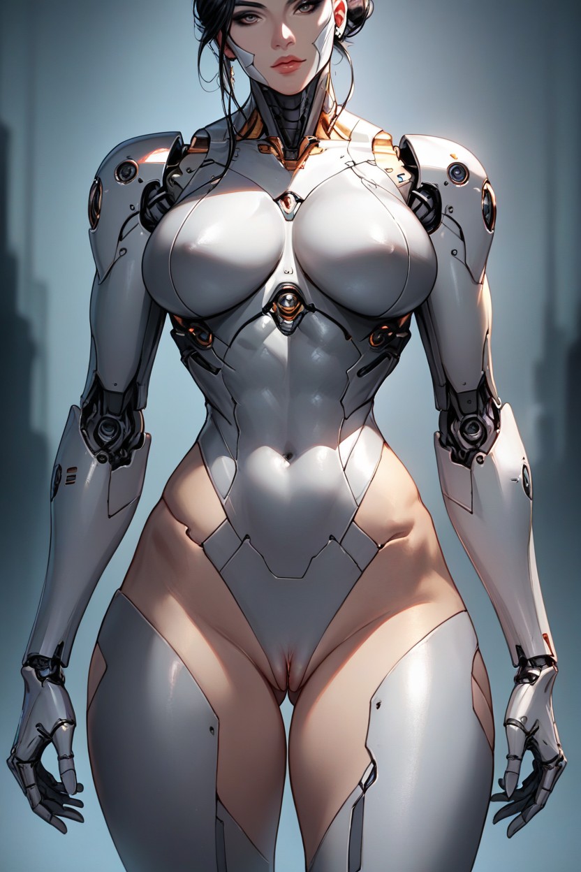 Wide Hips, Large Breasts, Breast Focus Hentai AI Porn
