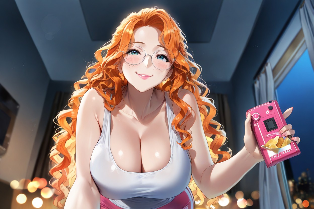 Playful Expression, Wingtip Black Eyeliner, Smiling Hentai AI Porn