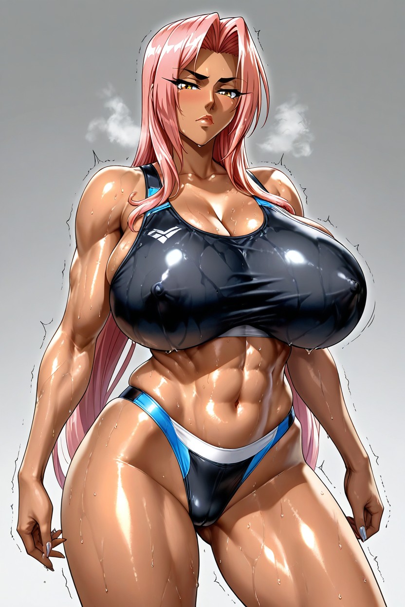 Grey Background, Sweaty, High Resolution Hentai AI Porn