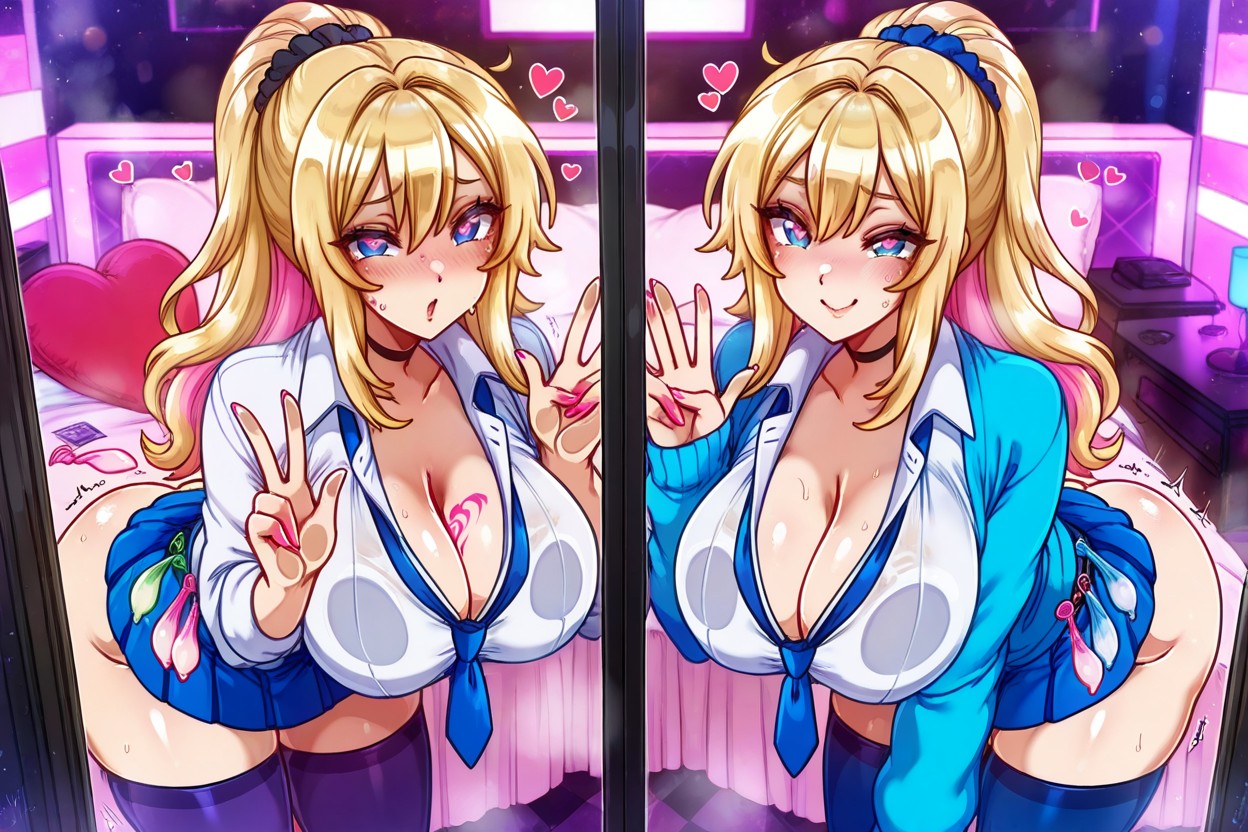 Pov, Side Swepped Bangs, Love Hotel Bedroom Hentai IA