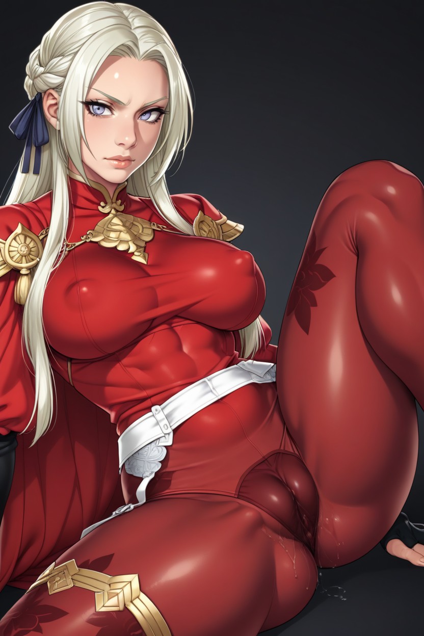Fully Clothed, Gaped Pussy, Garter Belt Hentai IA