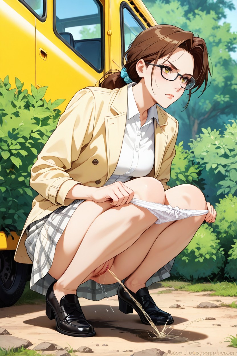 Accurate Pussy, Glasses, Dripping Urine Legs Hentai IA