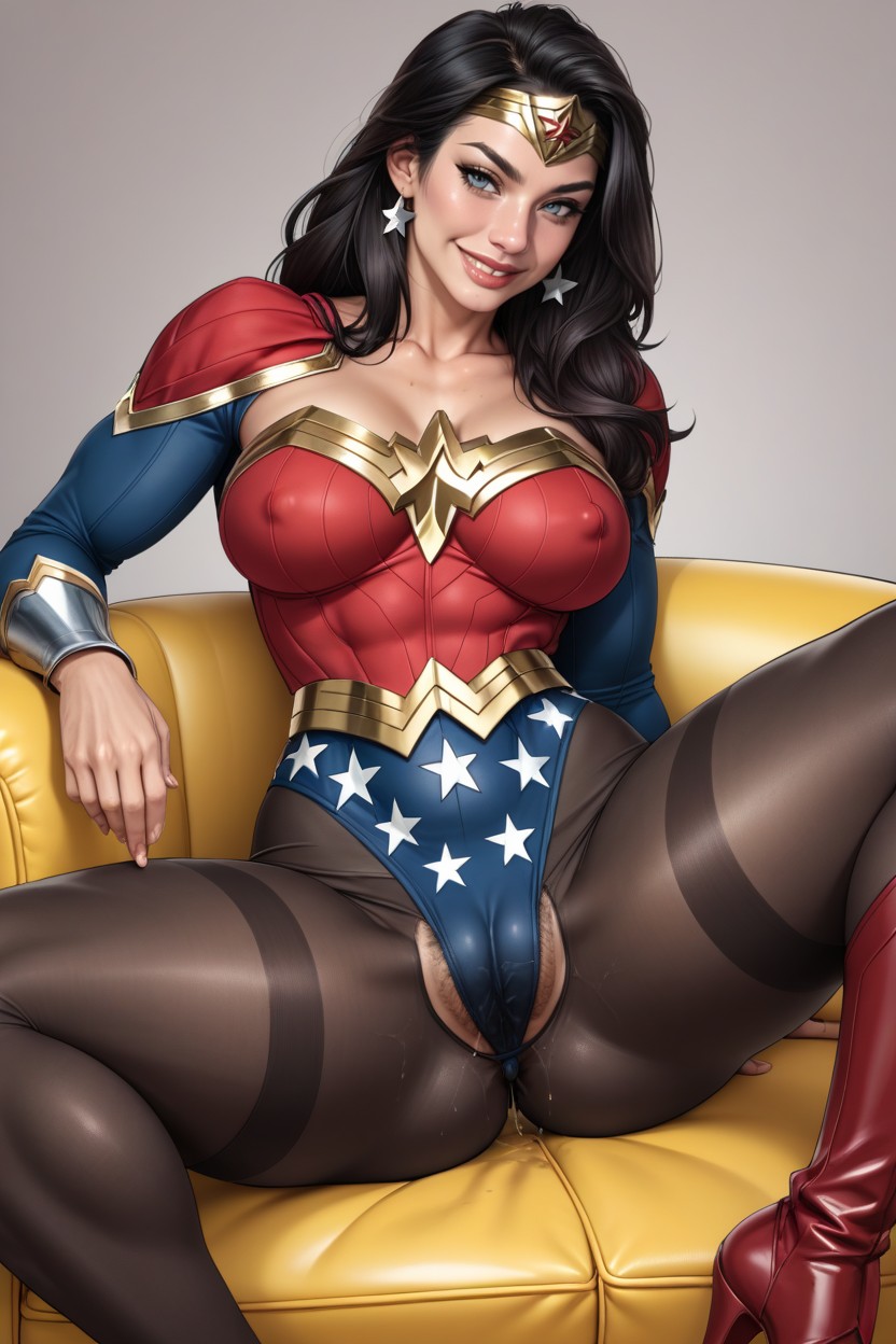 Thigh Highs, Belt, Muscular Female Hentai AI Porn