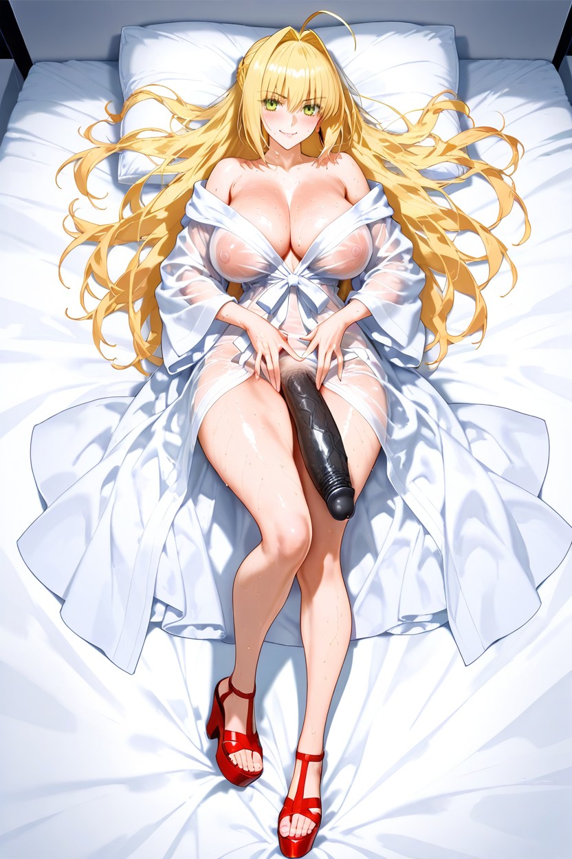 Black Penis, Biting Lips, Dakimakura Style Hentai AI Porn