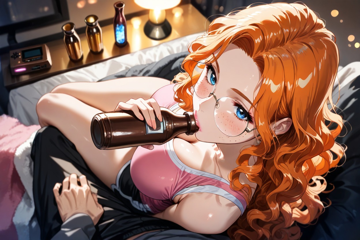 Lava Lamp, Wingtip Black Eyeliner, Cinematic Lighting Hentai AI Porn
