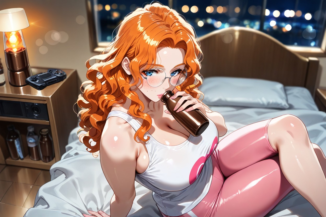 Blue Eyes, Foreshortening, Woman Has Voluptuous Curves Hentai AI Porn
