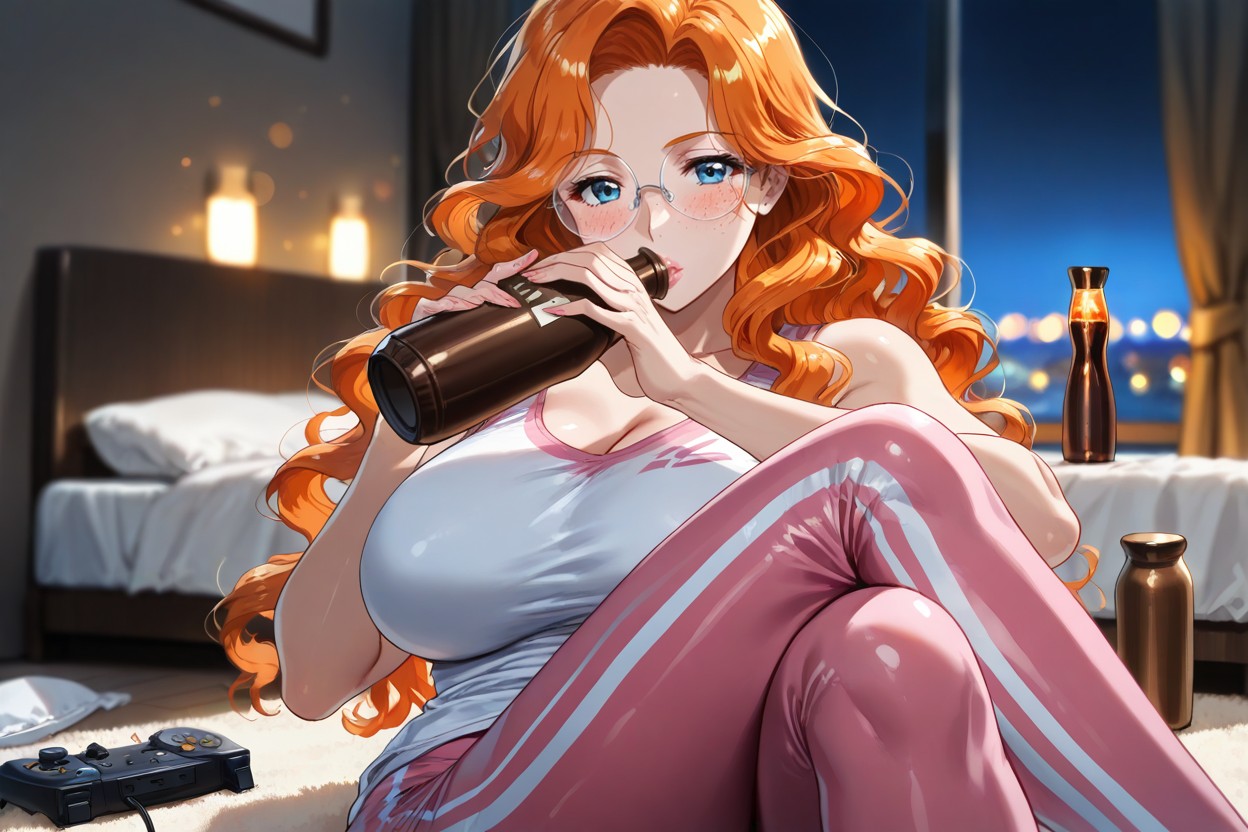 Woman Has Voluptuous Curves, Cinematic Lighting, Side View Hentai AI Porn
