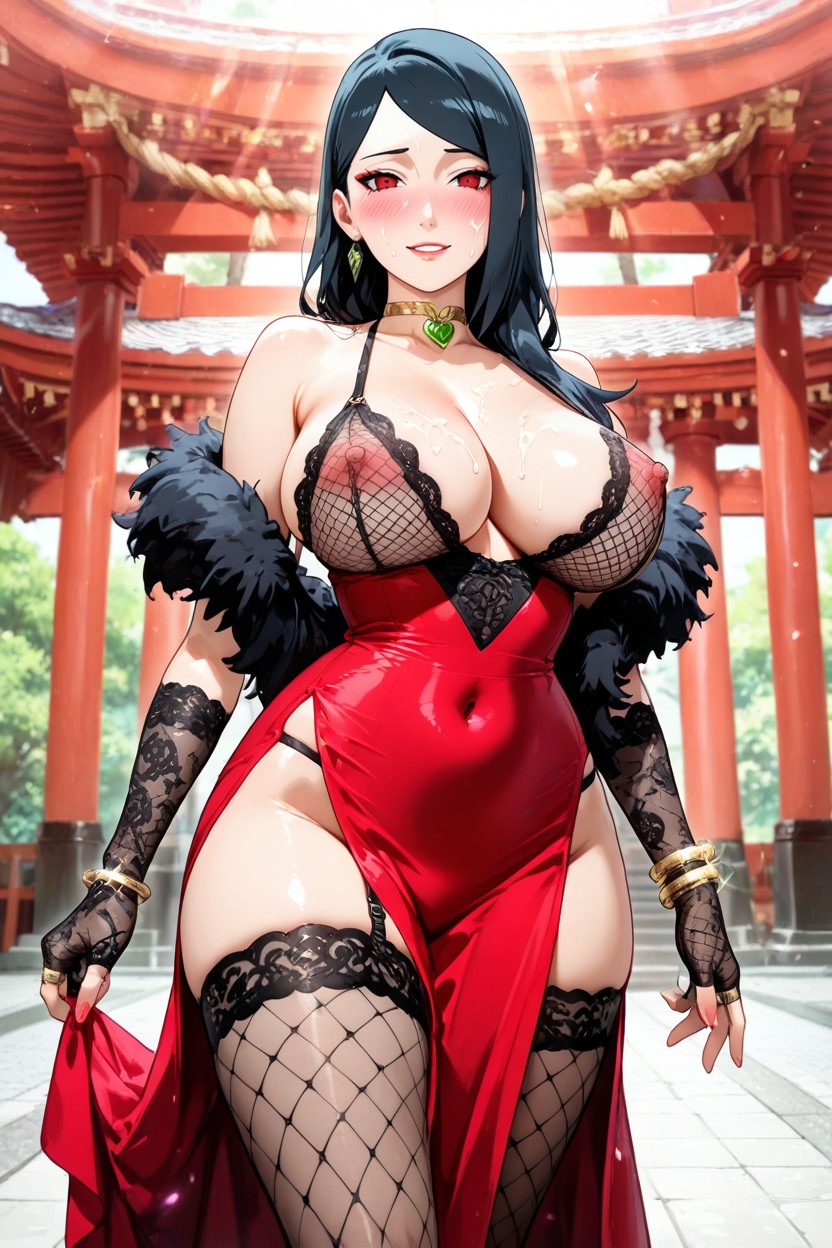 Lace Stockings, Beautiful Breasts, Long Length Hentai AI Porn