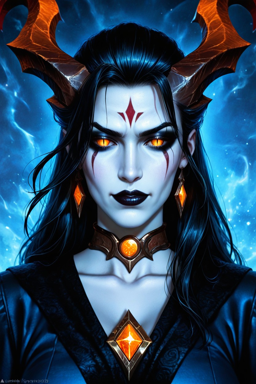 Exposed Forehead Two Straight, Sharp Details, Akasha From Dota Hentai IA