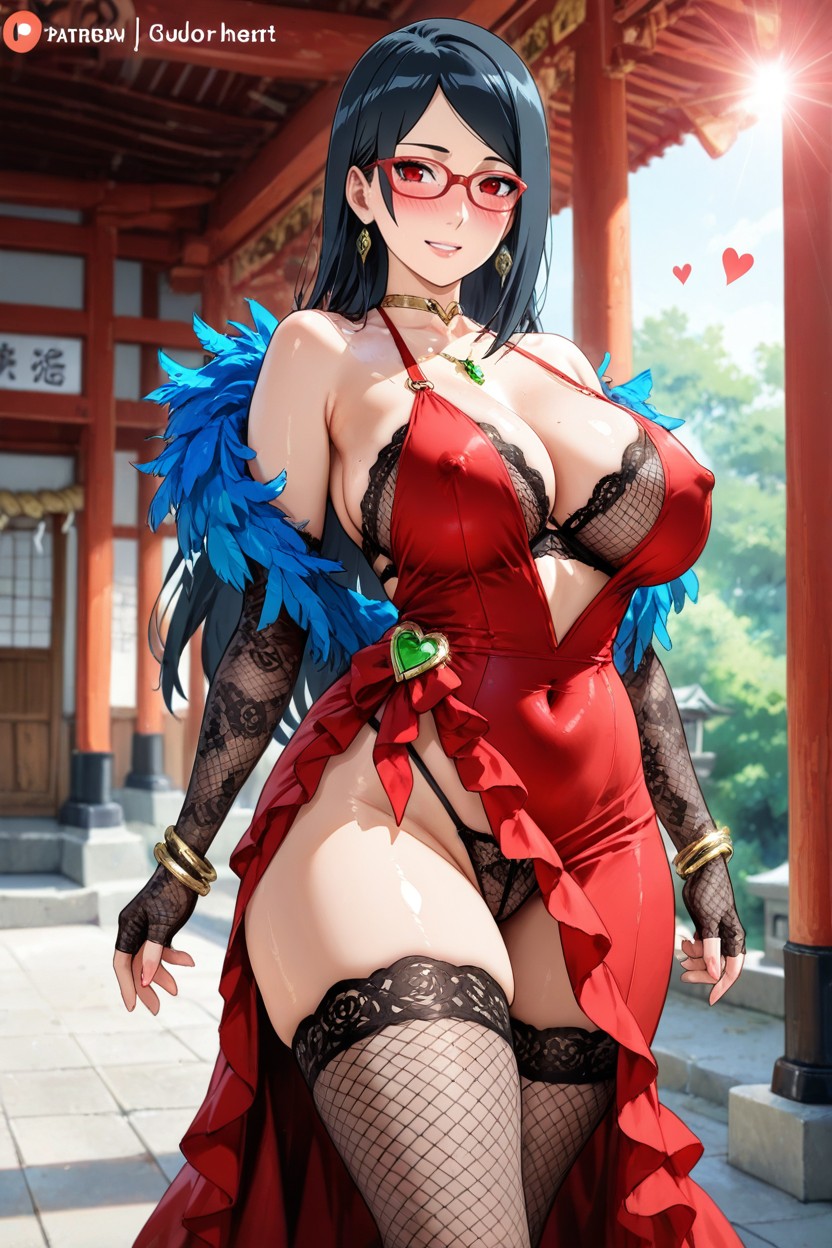 Pink Nipples, Flirty Look, Beautiful Breasts Hentai AI Porn