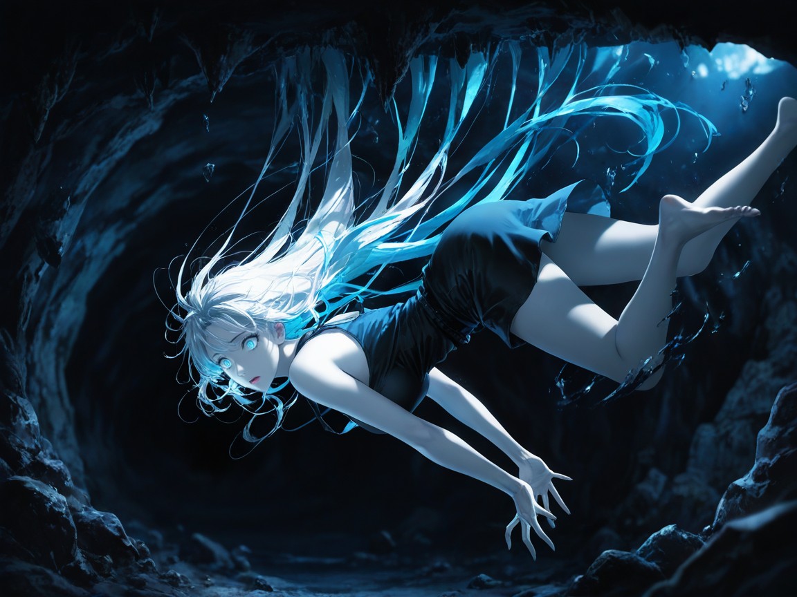 Loose Tanktop Flowing, Surreal Gravity-defying Motion, Reaching For Viewer Hentai IA