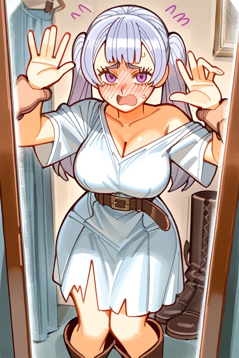 Indecisive Face, Romper Dress, In A Dressing Room Hentai AI Porn