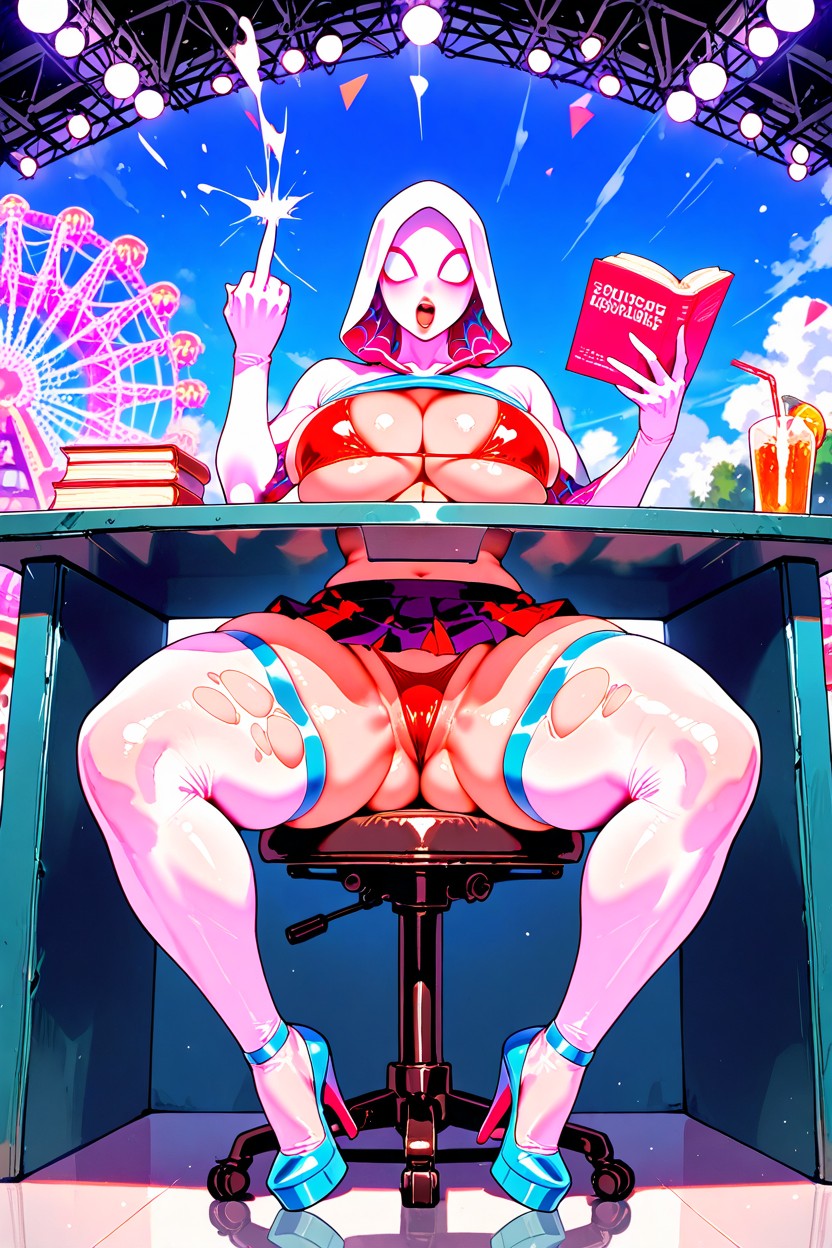 Underboob, Cleavage, Amusement Park Hentai AI Porn