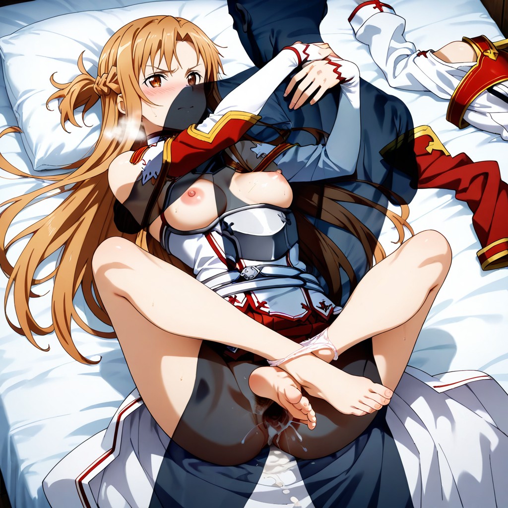 High Angle, Beautiful Face, Breast Exposed Hentai AI Porn