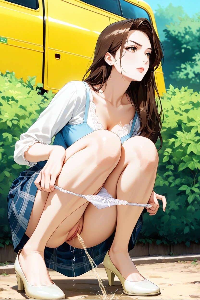 White Blouse, Cute, Lara Croft Teacher Hentai AI Porn