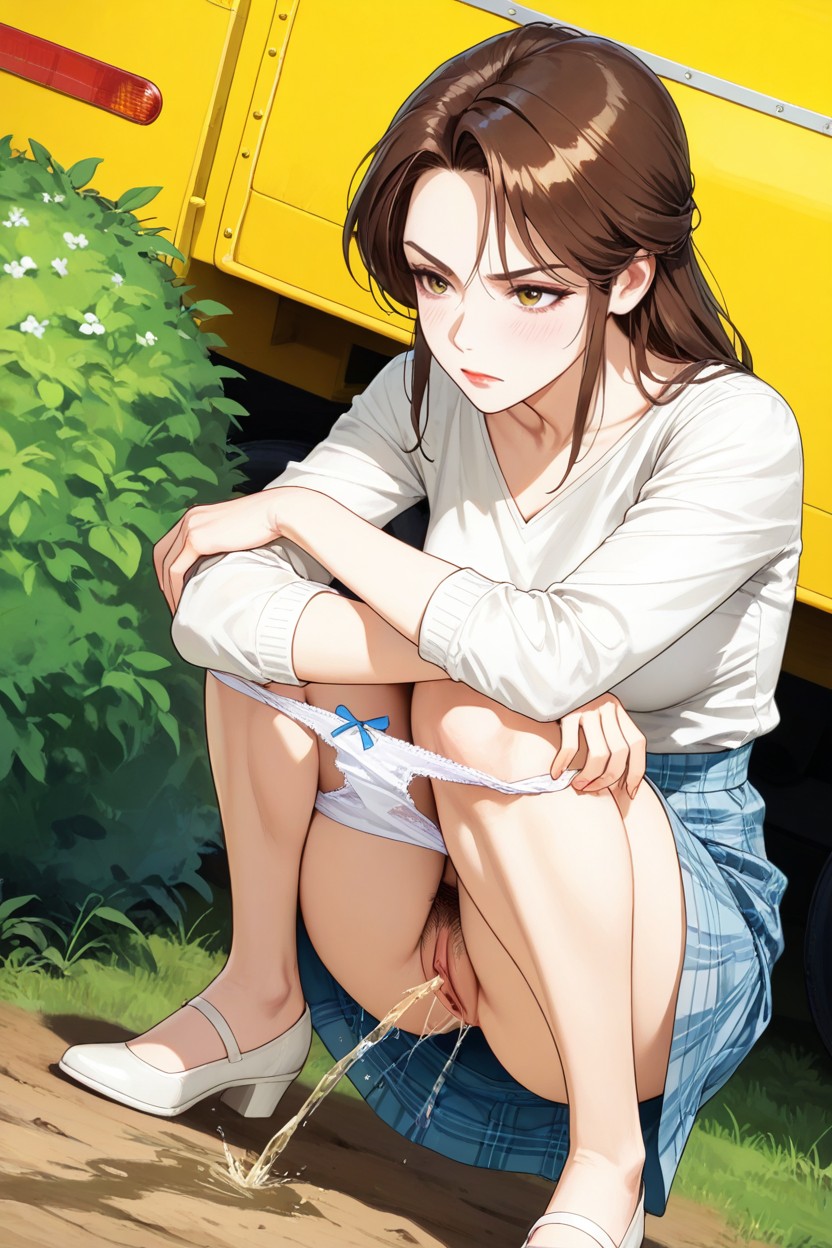 Alone In Frame, Lara Croft Teacher, Hand On Knees Crossed Hentai AI Porn
