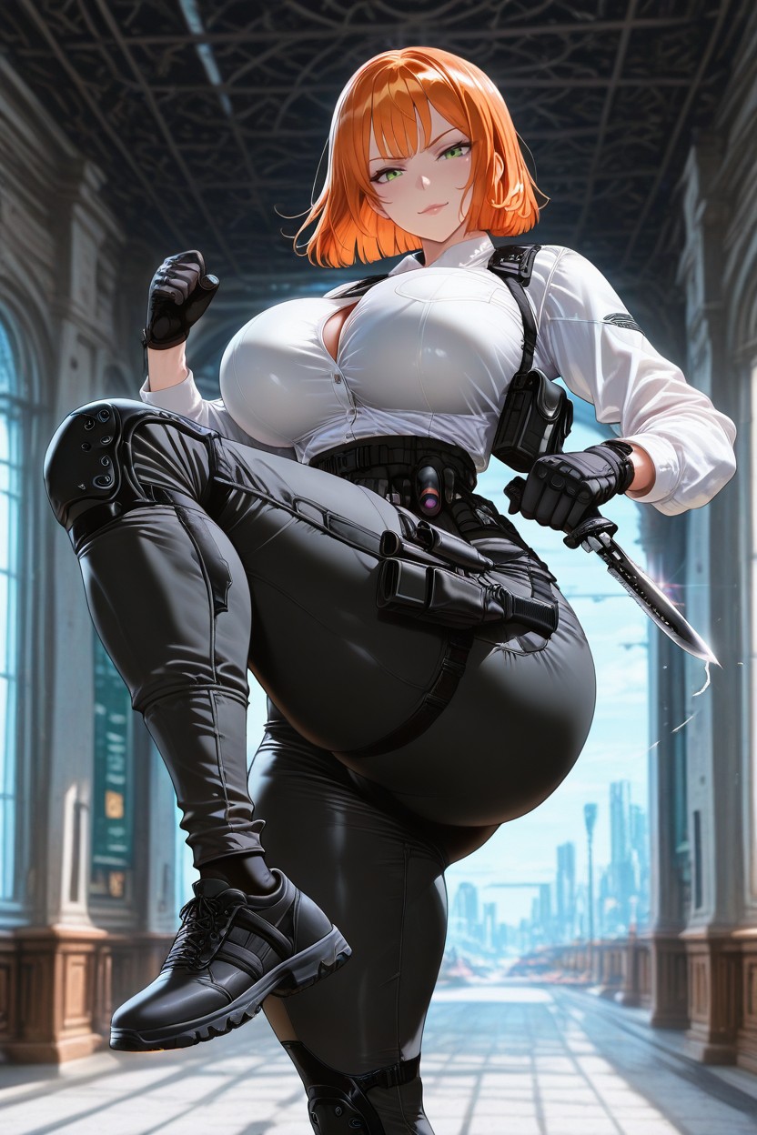 Wide Hips, Perfect Side View, Cinematic Lighting Hentai AI Porn