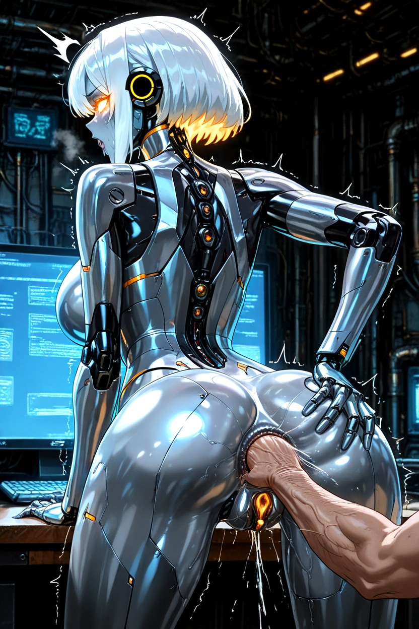 Metal Pussy, Pretty Female Face, Metal Skin Hentai AI Porn