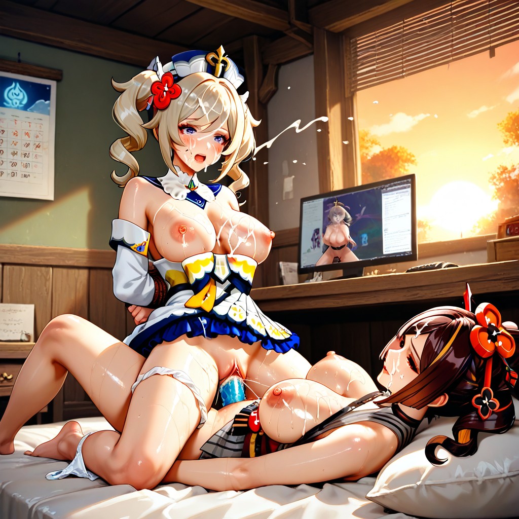Missionary Position For Vaginal Penetration, Sunset, Legs Wide Open Hentai AI Porn
