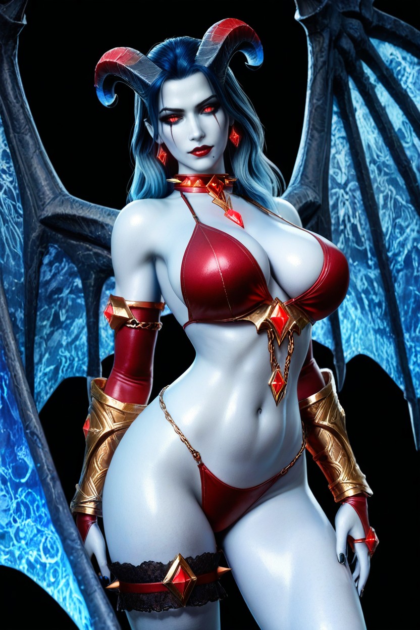D, Female Demon, Looking Over Shoulder Hentai AI Porn
