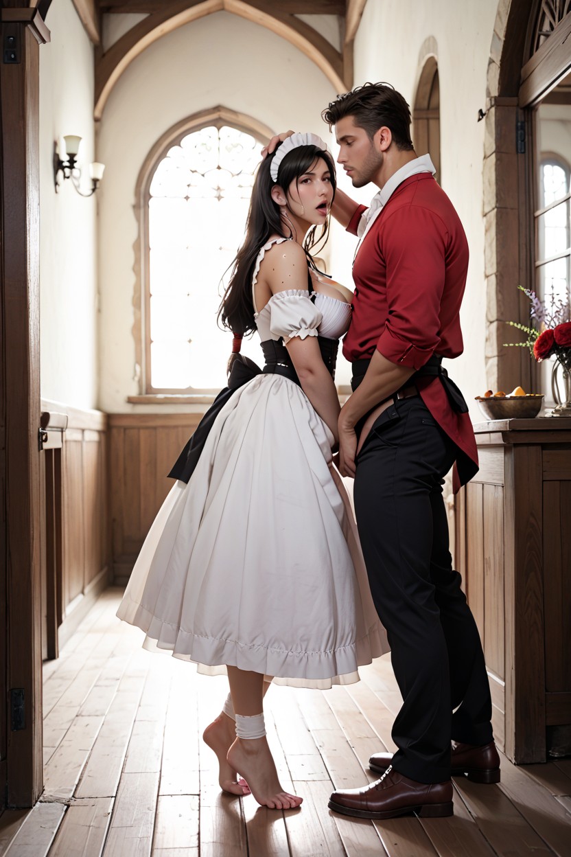 Enhancing The Inviting Atmosphere, An Elegant Pose That Highlights Her Svelte Figure, + ヘンタイAIポルノ