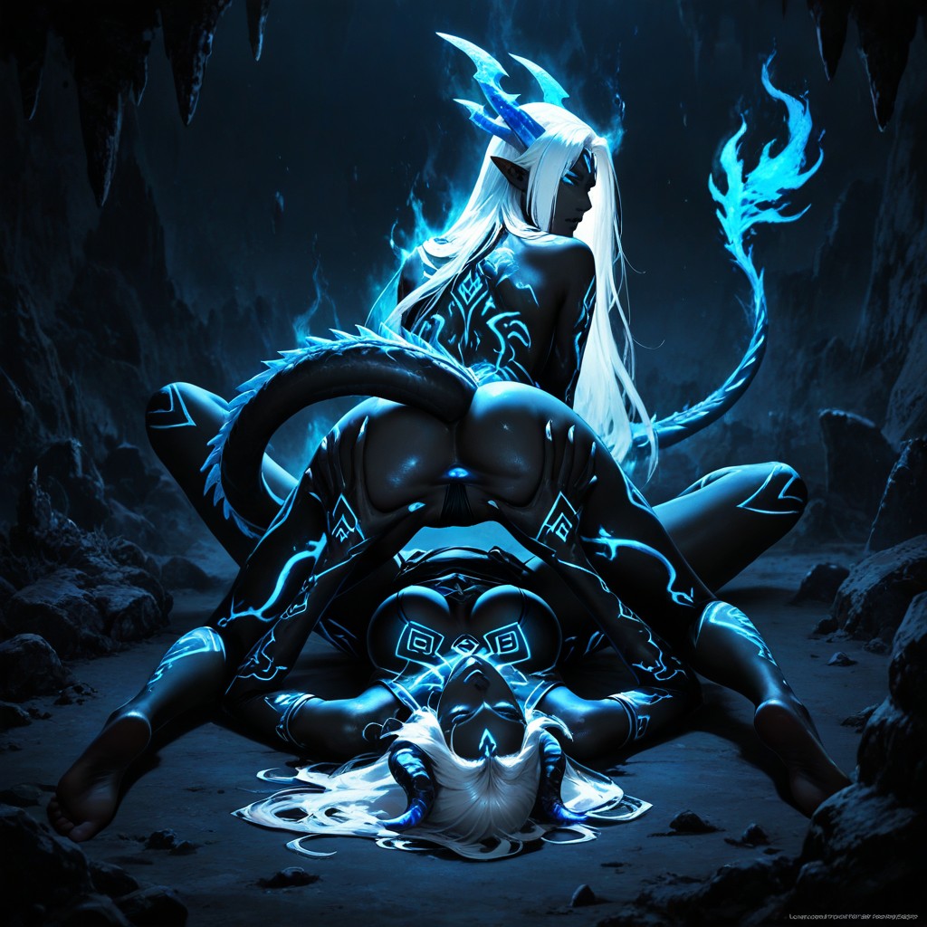 18+, Sharp Focus, In Obsidian Cavern Hentai AI Porn