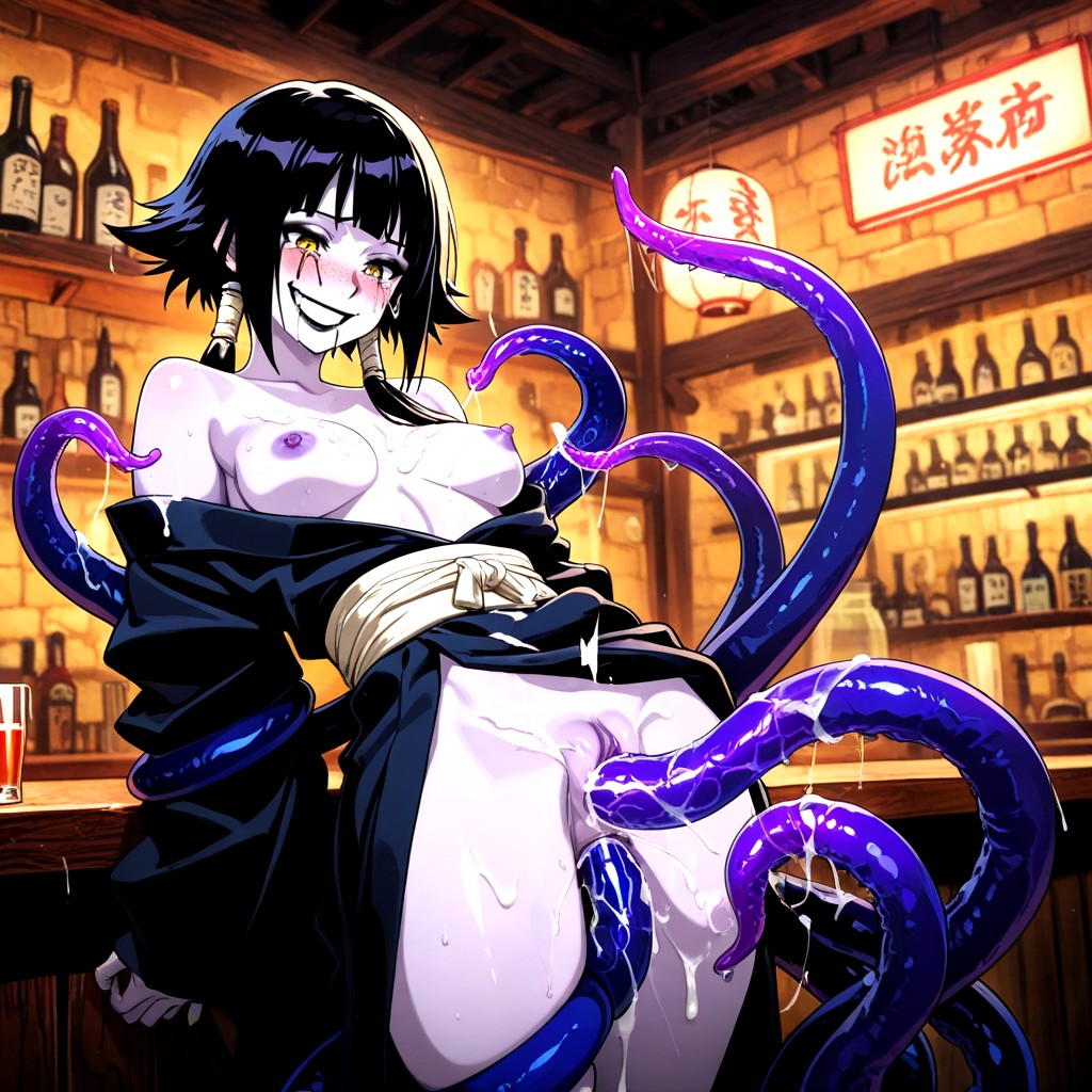 Succubus Tail, Soul Reaper Kimono, Black Hair Hentai AI Porn