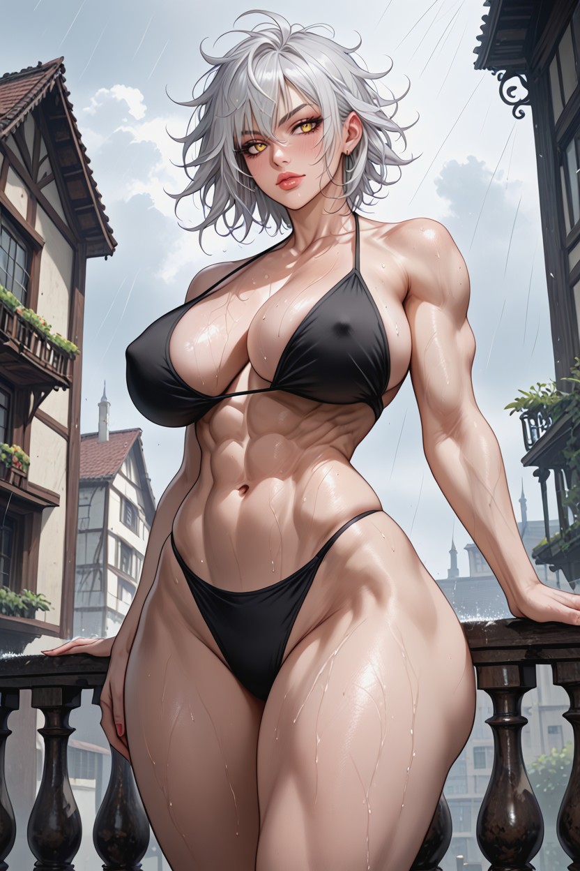 Strong Arms And Thighs, Sexy Face, Bikini Hentai AI Porn