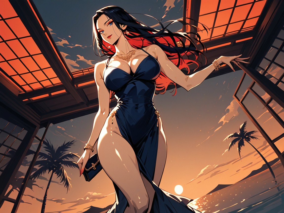 Perfect Fit Body, Red Nails, Flying Pose Hentai AI Porn