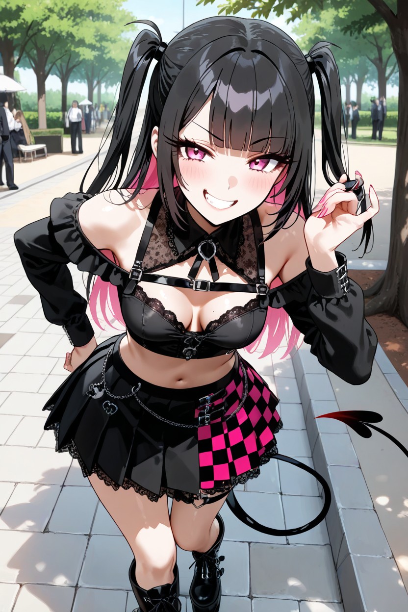 Two Side Up Long Hair, Ultra-detailed, Bangs Bangs Hentai AI Porn