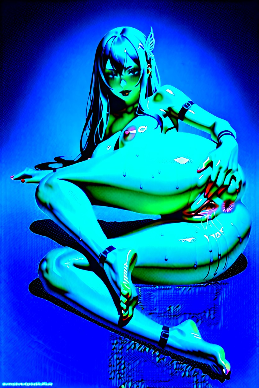 Very Detailed Picture, Sweaty Skin, Erect Nipples Hentai AI Porn