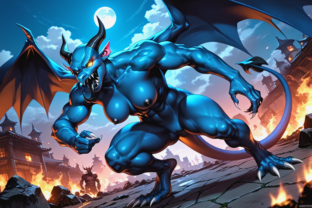Culo Pequeño, Gargoyle Face, Female Breasts Hentai IA