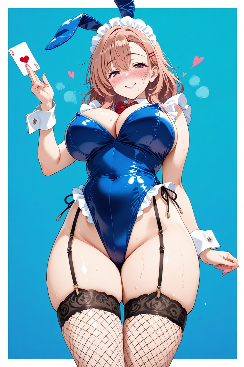 Garter Straps, Smile, Fishnet Thighhighs Hentai AI Porn