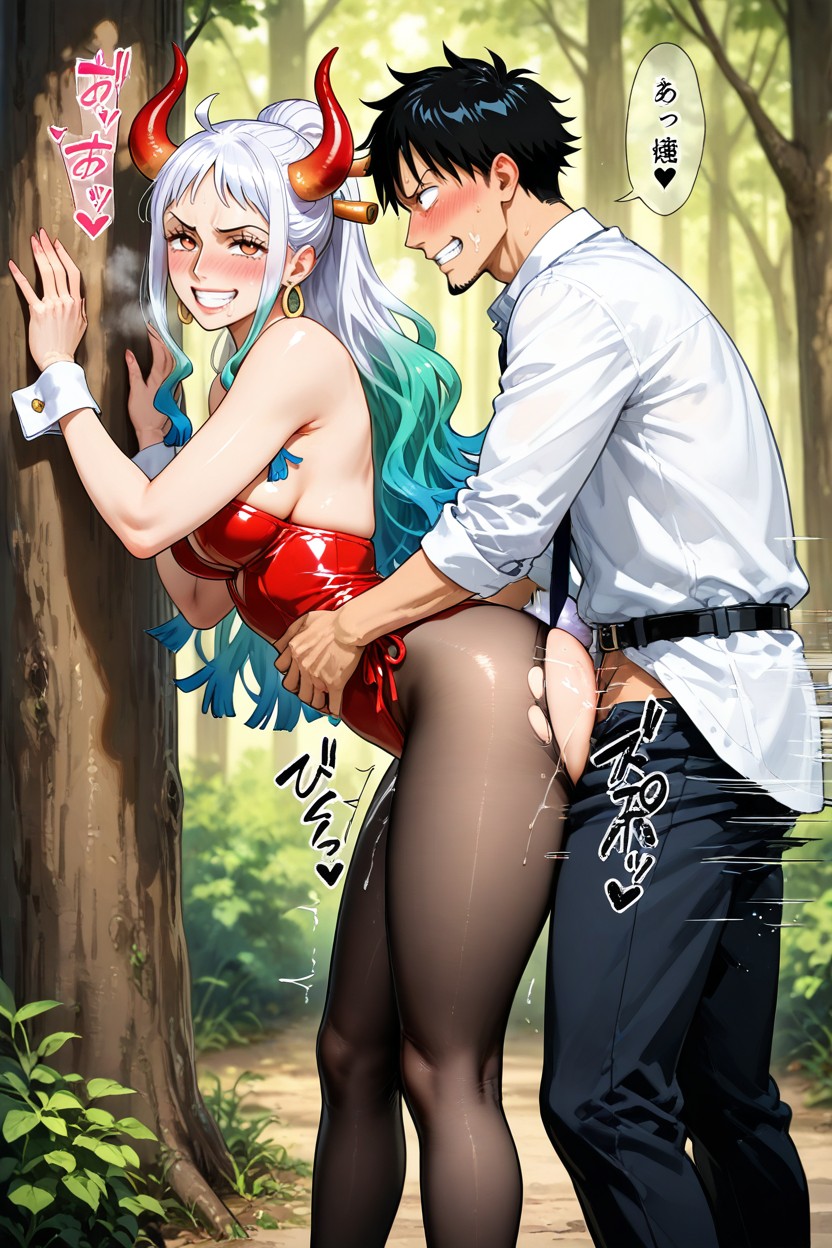 Tall Female, Pechos Pequeños, Bosque Hentai IA