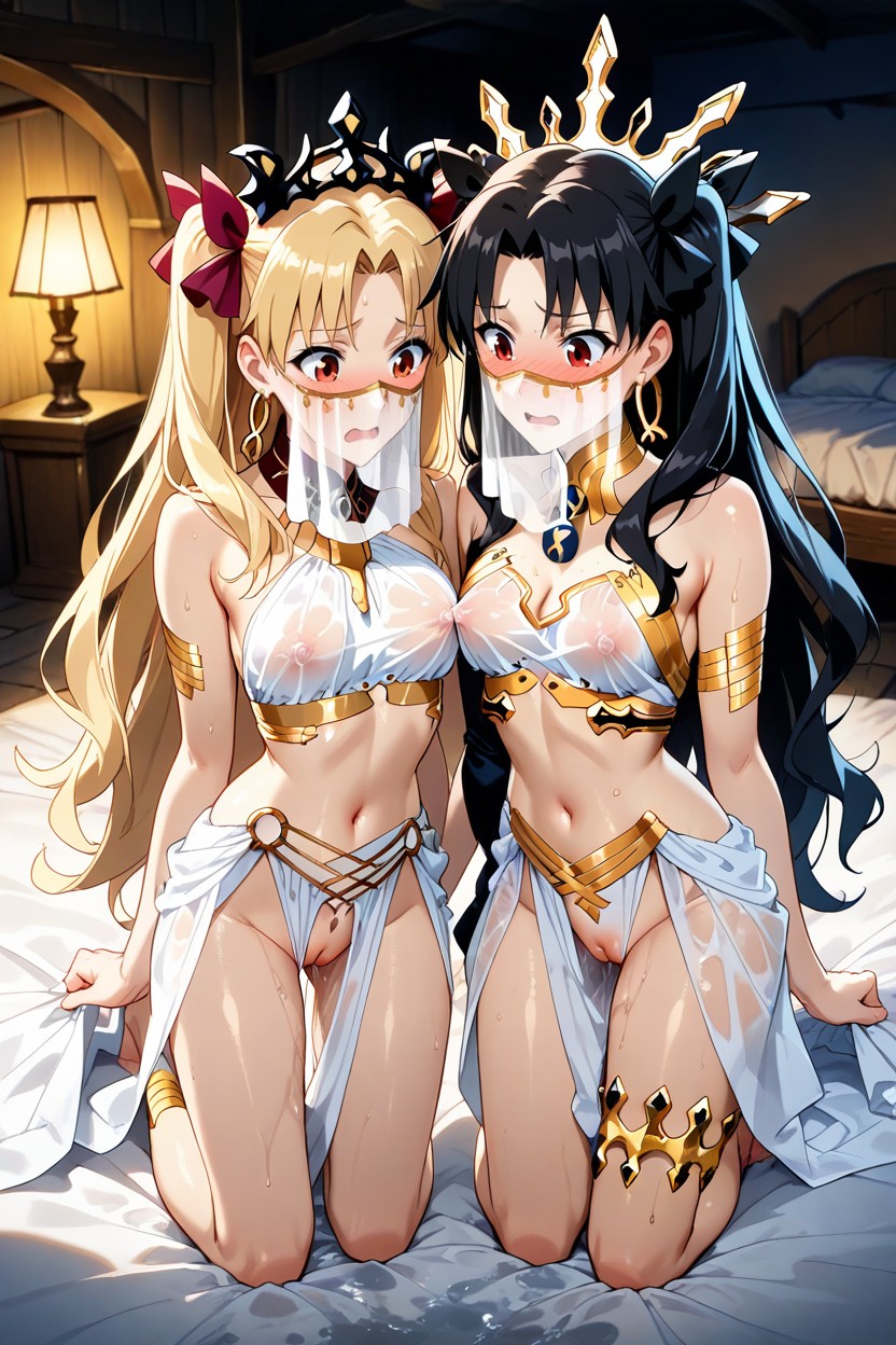 Extremely Sweaty, Nipple Visible Through Clothes, Hypersmall Breast Hentai AI Porn