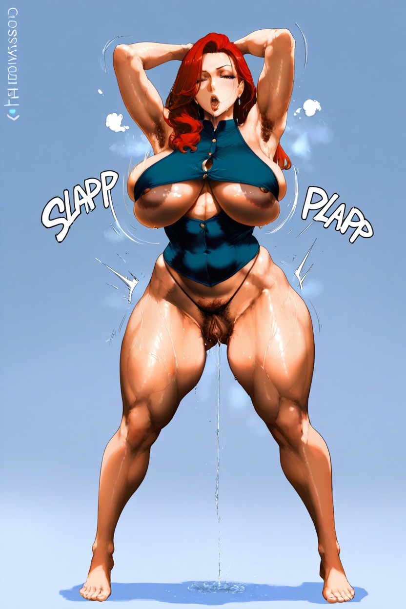 Standing, Tanned Skin, Perfect Anatomy Hentai AI Porn