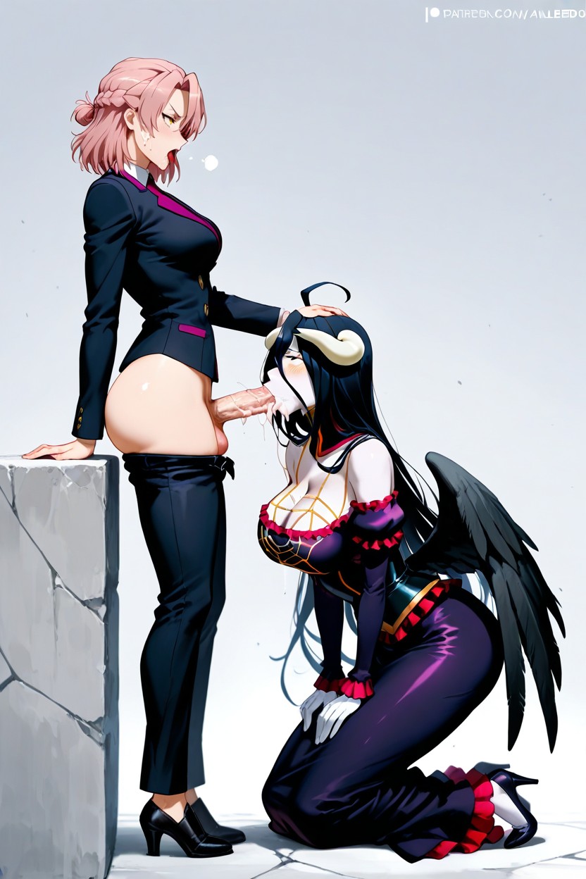 Albedo Black Waist Wings From Overlord, Girls, Bubble Butt Hentai AI Porn