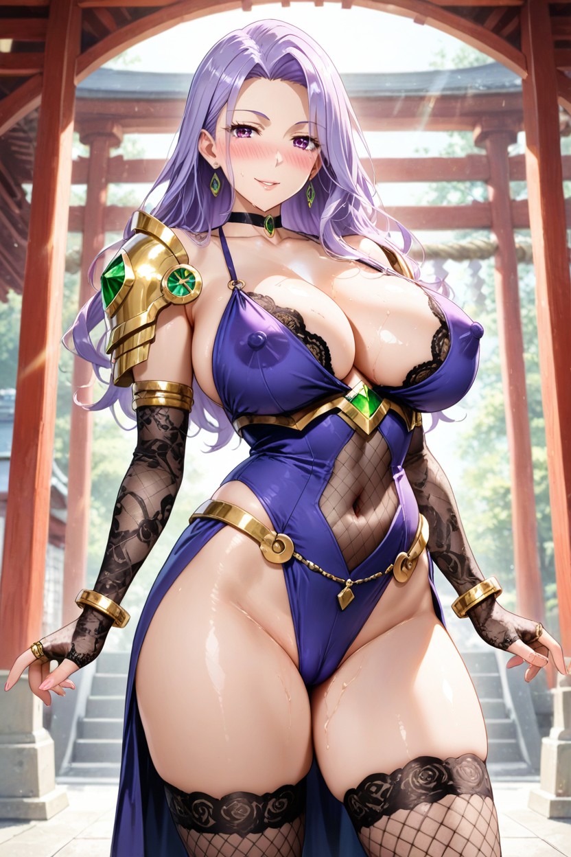 Large Buttocks, Large Breasts, Emerald Heart Choker Hentai AI Porn
