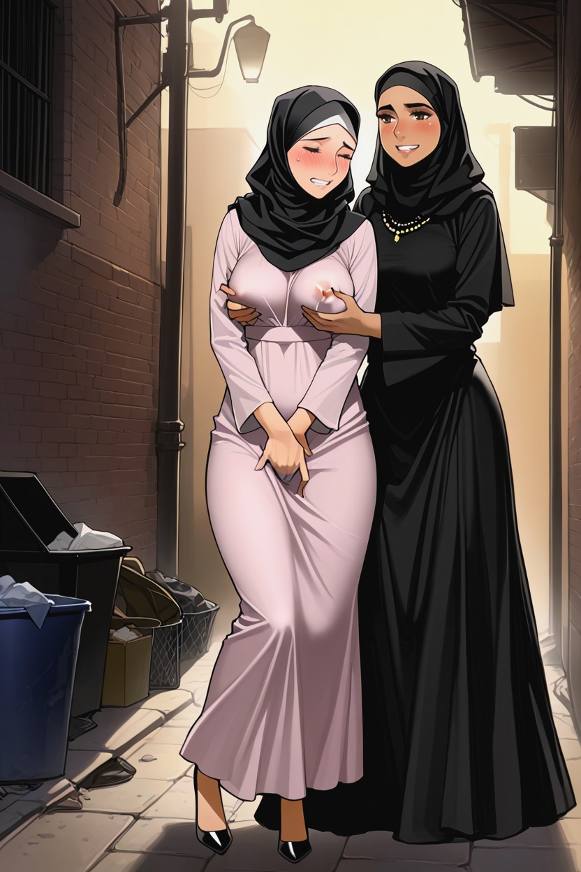 Movement Lines, Pegging, Dress Just Above Ankles Hentai AI Porn