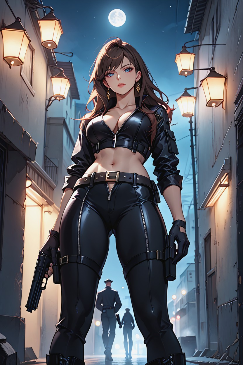 Secret Agent Professional Artwork, Night, Girl Hentai AI Porn