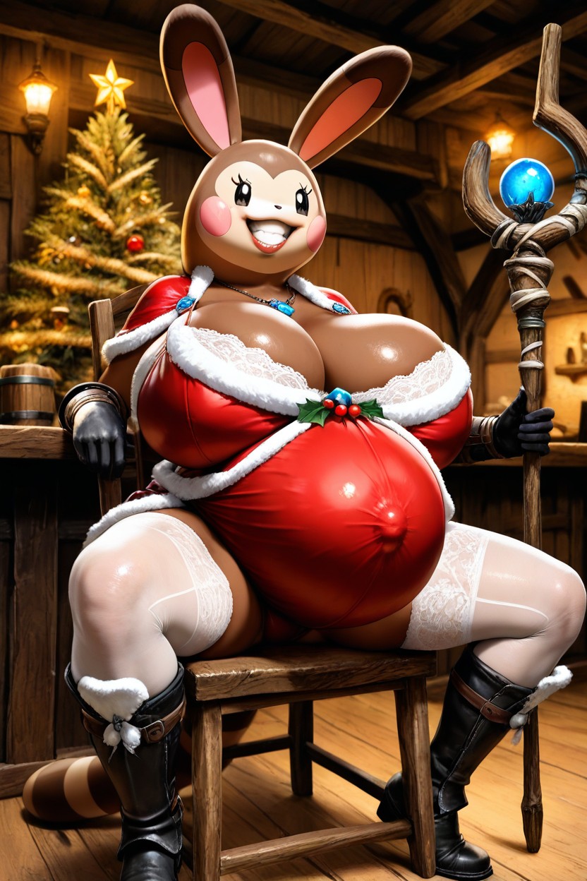 Puffy Lips, Armor Gloves, Tavern Hentai AI Porn