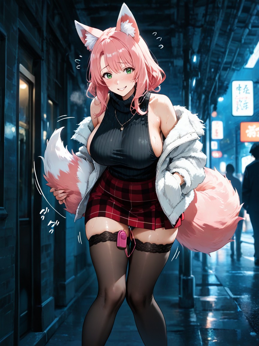 Walking In Public, Digital Art, Sideboob Hentai AI Porn