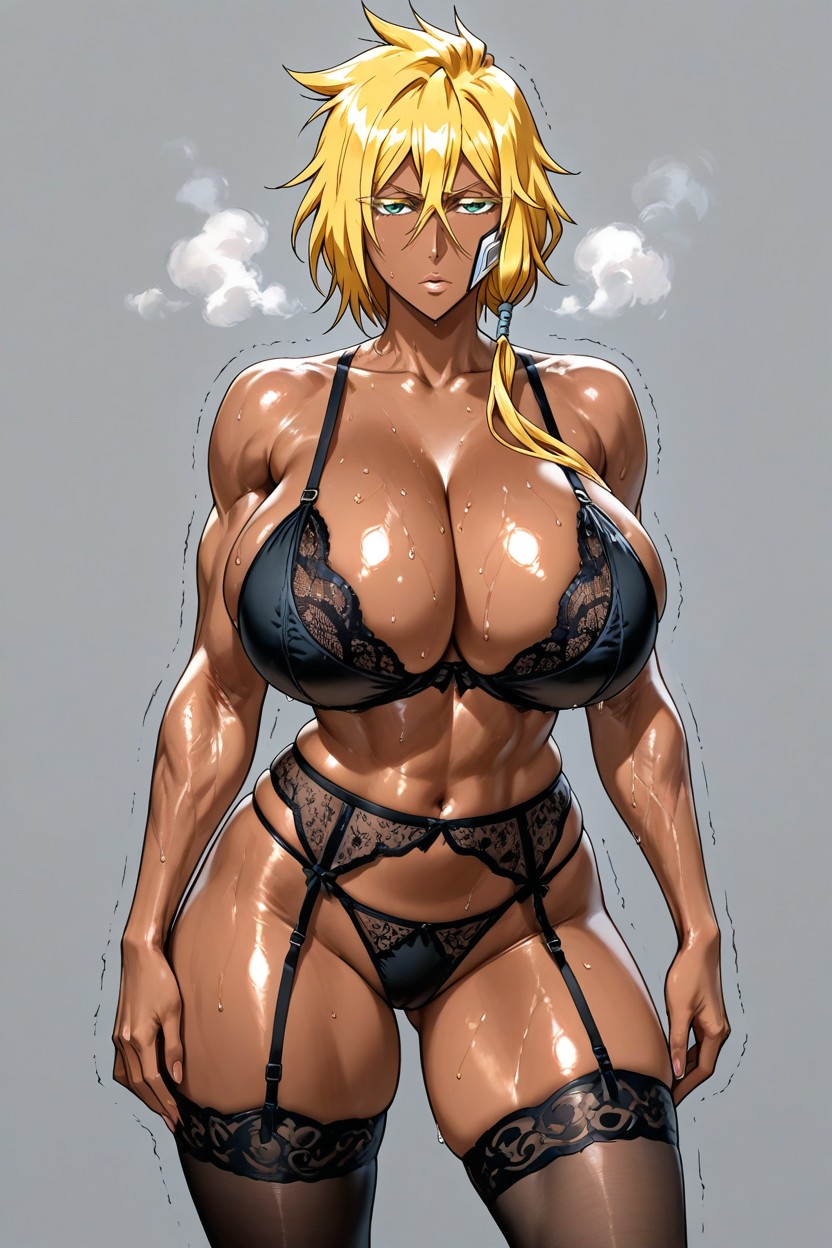 Shiny Skin, Perfect Fingers, Women Dark Skin Hentai AI Porn