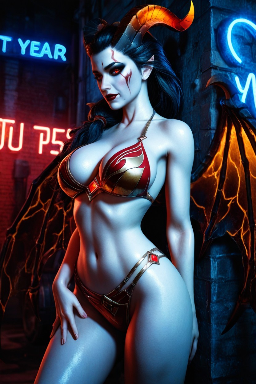 Moody Nighttime Urban Alley, Akasha From Dota, Mole Near Mouth Hentai AI Porn